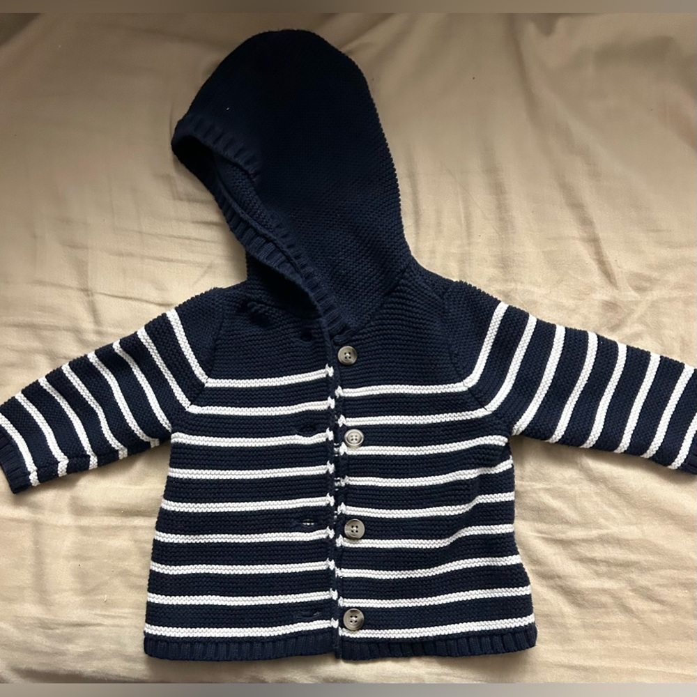 Old Navy Baby 6-12M Hooded Cardigan Sweater